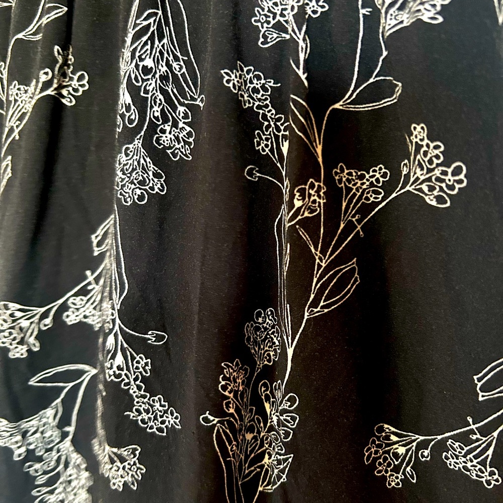 Black and white floral sundress